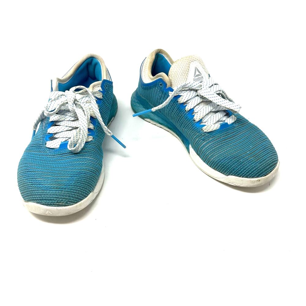 Reebok‎ Size 7 Nano Sneakers Blue White  Crossfit Sportswear Athletic Outdoors